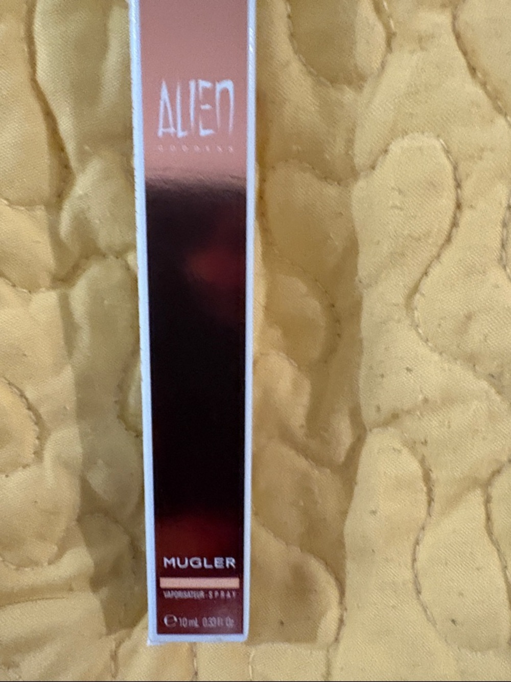 Mugler Alien Goddess Rose Gold Metallic Bottle of perfume
